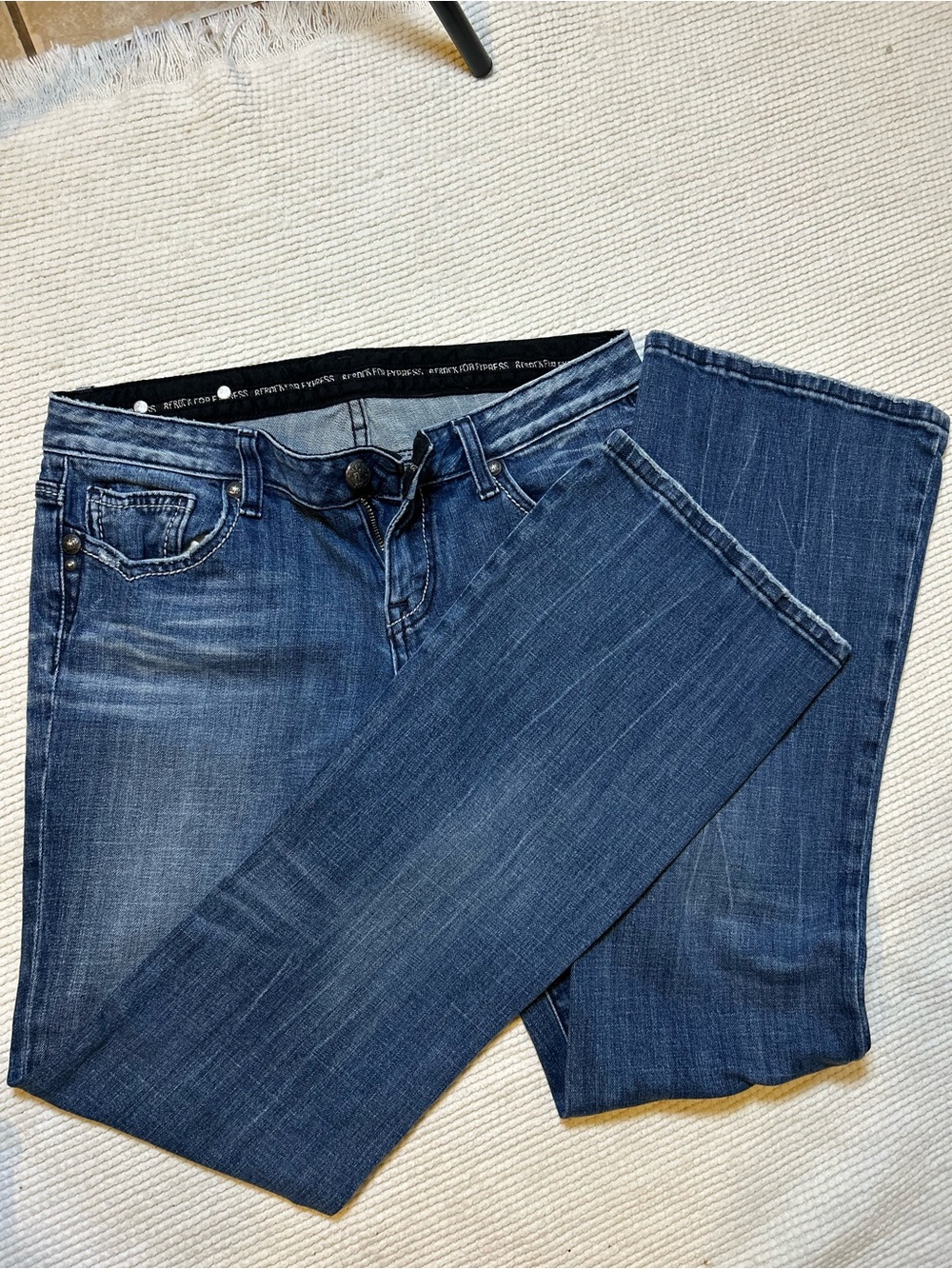 Abercrombie & Fitch Women's Boot-Cut Dark Blue Jeans
